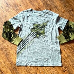 Boys camo long sleeve top size 7